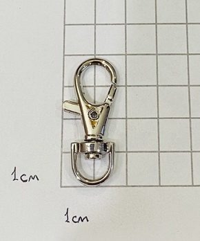 Карабин для сумки. Никель 8 мм