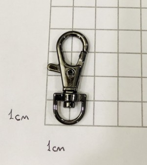 Карабин для сумки. Черный никель 8 мм