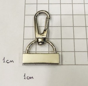 Карабин-брелок. Никель 20 мм