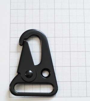 Карабин для ремня. Черный никель матовый 45х25 мм