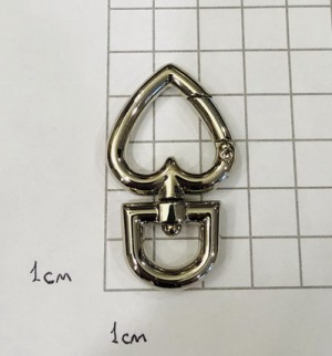 Карабин для сумки. Никель 10 мм