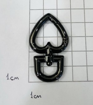 Карабин для сумки. Черный никель 10 мм