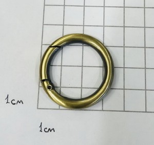 Кольцо карабин для сумки. Антик браш