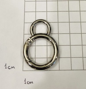 Кольцо карабин для сумки. Никель