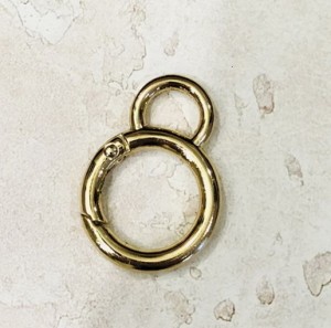 Кольцо карабин для сумки. Золото