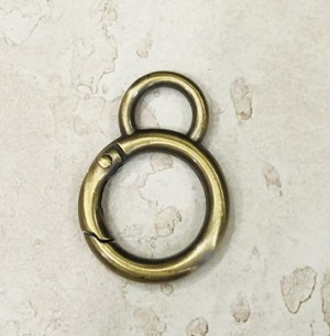 Кольцо карабин для сумки. Антик браш