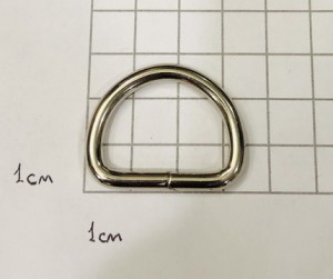 Полукольцо для сумки. Никель 25 мм