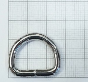 Полукольцо для сумки. Никель (20 мм)