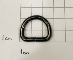 Полукольцо для сумки. Черный никель 20 мм