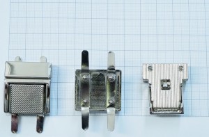 Замок для сумки. Никель 27х30 мм