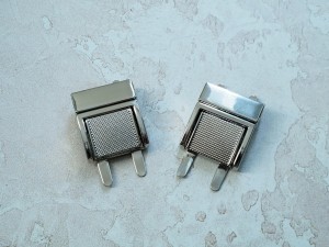 Замок для сумки. Никель 27х30 мм