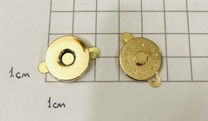 Магнитная кнопка 18 мм. Золото полированное