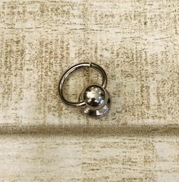 Кобурная кнопка с кольцом. Никель