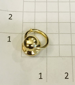 Кобурная кнопка с кольцом. Золото