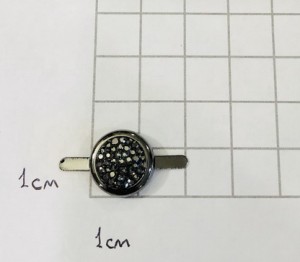 Украшение для обуви. Черный никель + стразы