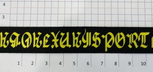 Тесьма 20 мм Черный + желтый