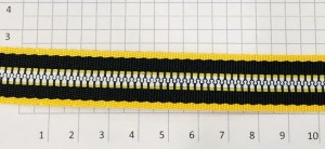 Тесьма 20 мм Черный + желтый