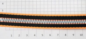 Тесьма 20 мм Черный + оранжевый