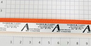 Тесьма 20 мм Оранжевый + белый