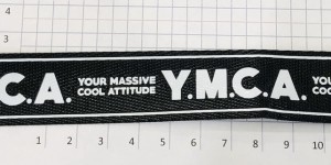 Тесьма 25 мм Черный + белый