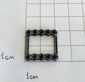 Украшение для обуви. Черный никель