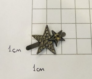 Украшение для обуви. Черный никель + стразы