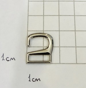 Застежка для обуви. Никель (12 мм)