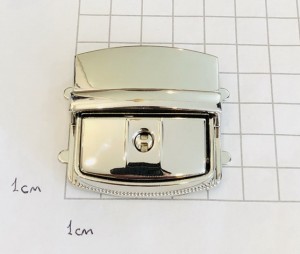 Замок для сумки. Никель 44х44 мм