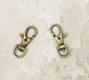 Карабин для сумки. Антик браш 8 мм