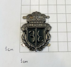 Украшение для обуви. Черный никель + черная эмаль