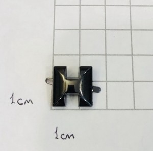 Украшение для обуви. Черный никель