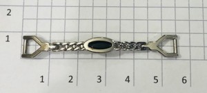 Украшение для обуви. Никель + черная эмаль