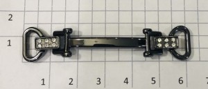 Украшение для обуви. Черный никель + стразы