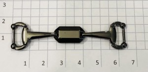 Украшение для обуви. Черный никель