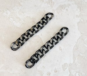 Цепочка для обуви. Черный никель