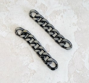 Цепочка для обуви. Черный никель