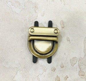 Замок для сумки. Антик браш 30х30 мм