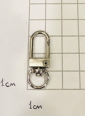 Карабин-застежка. Никель 9 мм