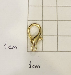 Карабин-застежка. Золото 18 мм