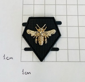 Украшение для обуви. Черная эмаль + золото