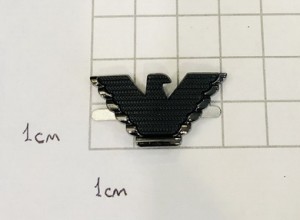 Украшение для обуви. Черный никель + черная вставка