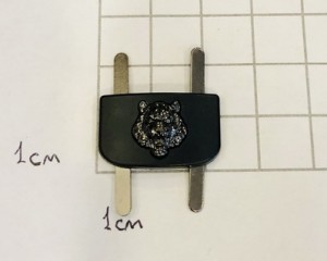 Украшение для обуви. Черный матовый + черный никель