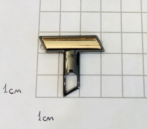 Украшение для обуви. Золото + черный никель