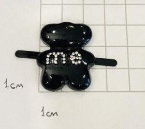 Украшение для обуви. Черная эмаль + стразы