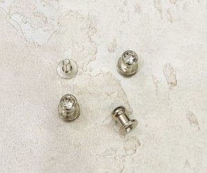 Кобурная кнопка. Никель + страз