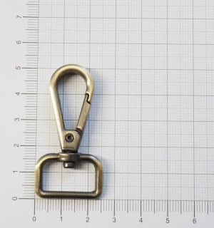 Карабин для сумки. Антик браш 20 мм