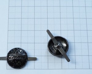 Украшение для обуви. Черный никель