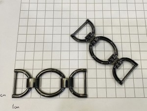 Украшение для обуви. Черный никель