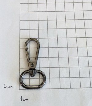Карабин для сумки. Черный никель 20 мм