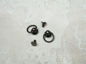 Кобурная кнопка с кольцом. Черный никель